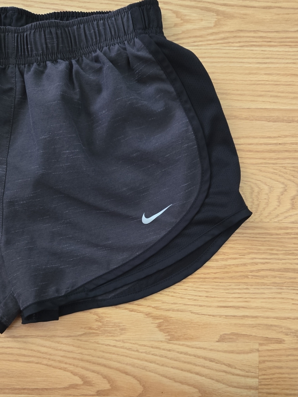 Nike Women's Black & Charcoal Athletic Shorts - Picture 3 of 7
